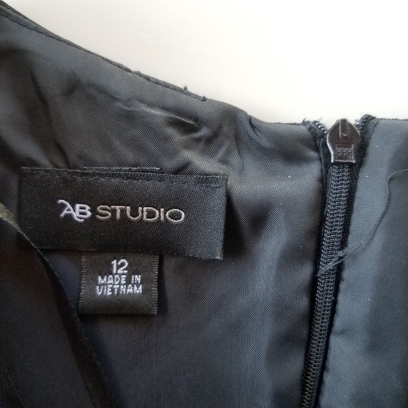 AB Studio Women's Black and White Polka Dot Dress - Picture 7 of 12